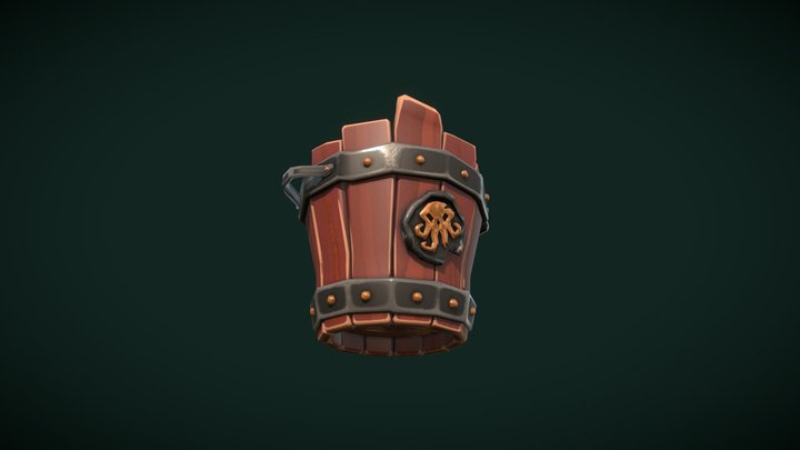 Stylized Bucket 3D Model