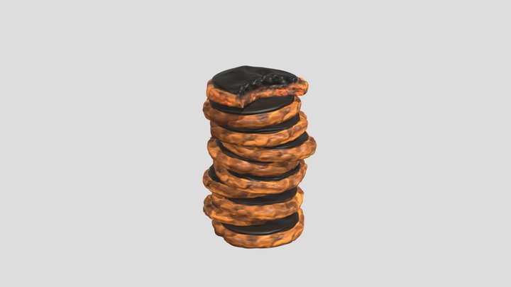 Chocolate HobNobs 3D Model