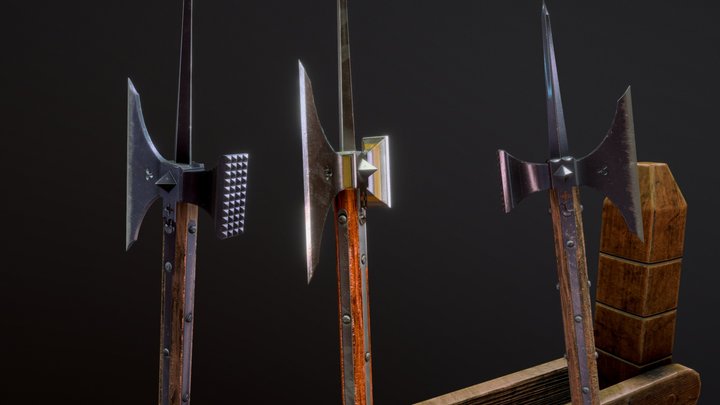 Poleax_1470_LowPoly 3D Model