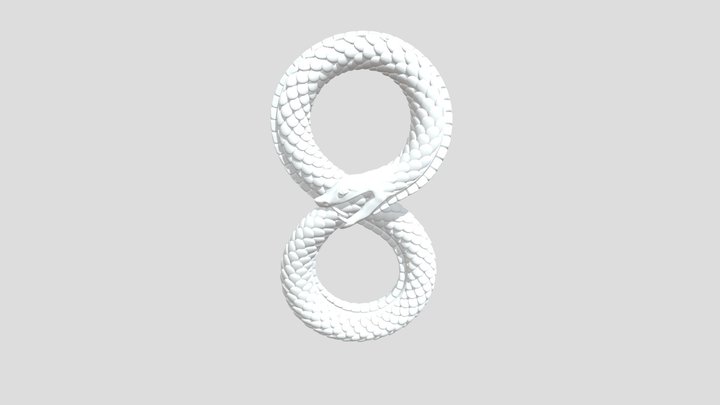 Infinity snake Pendant 3D Model