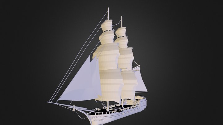 pirate ship OBJ 3D Model