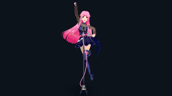Grand Chase - Amy Idol Band Skin 3D Model