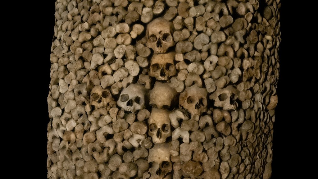 Catacombs of Paris - Skulls forming a cross