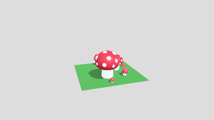 Mushrooms 3D Model