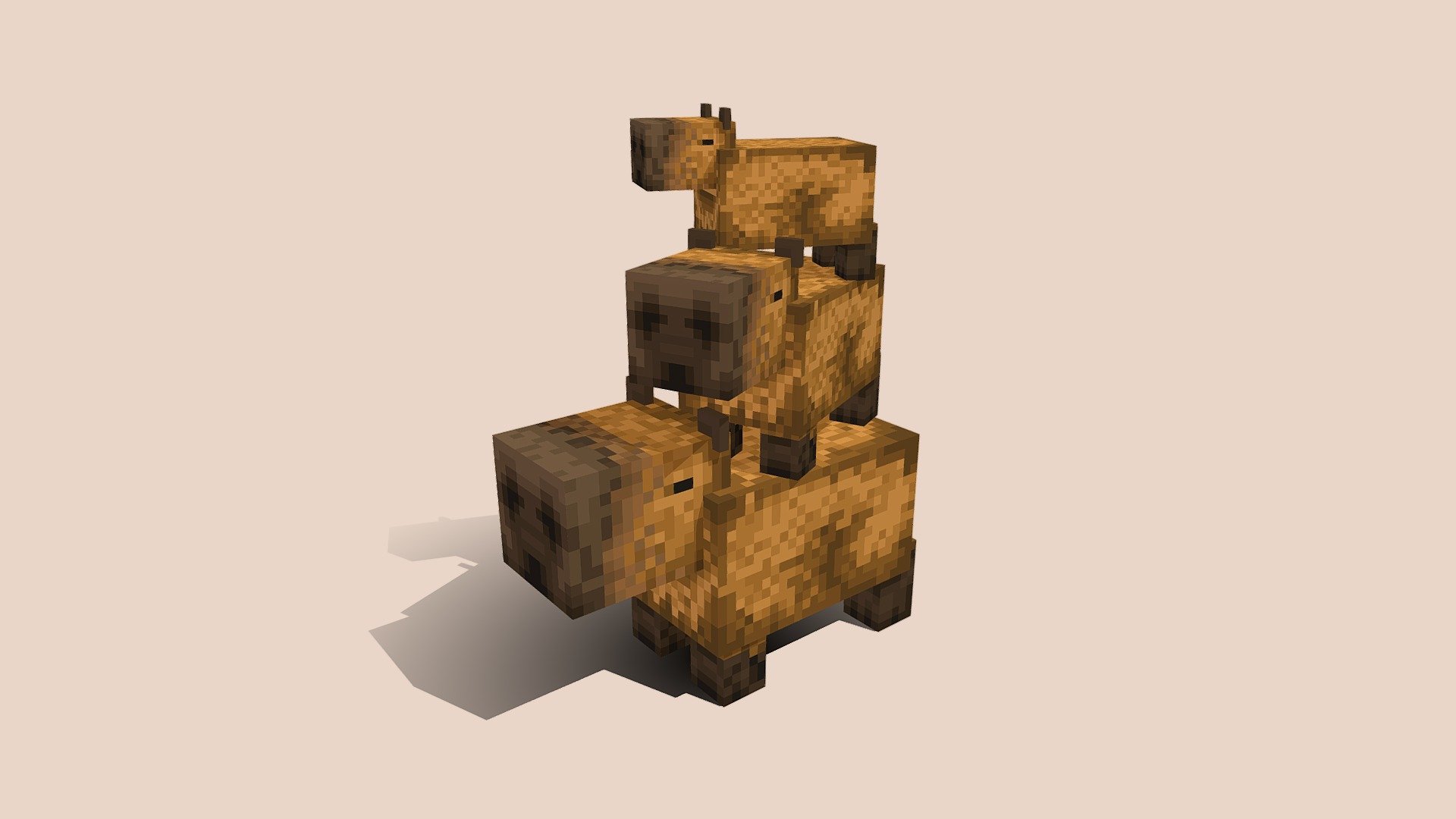 Stack of Cabybaras - LoverCraft Network - 3D model by jazzyjems