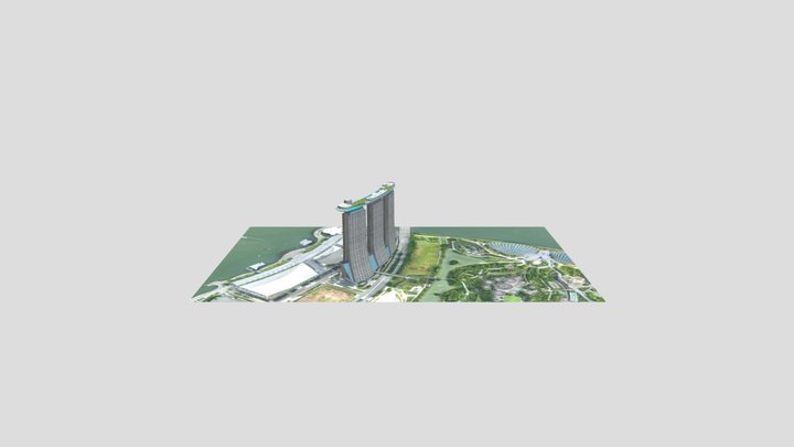 Low Poly - Marina Bay Sand 3D Model