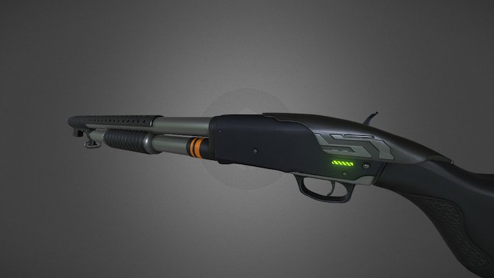 Tactical Trench Gun 3D Model