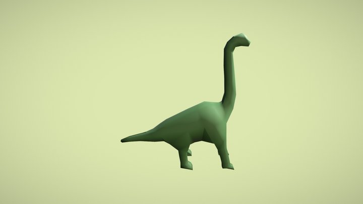 Low Poly Brachiosaurus 3D Model