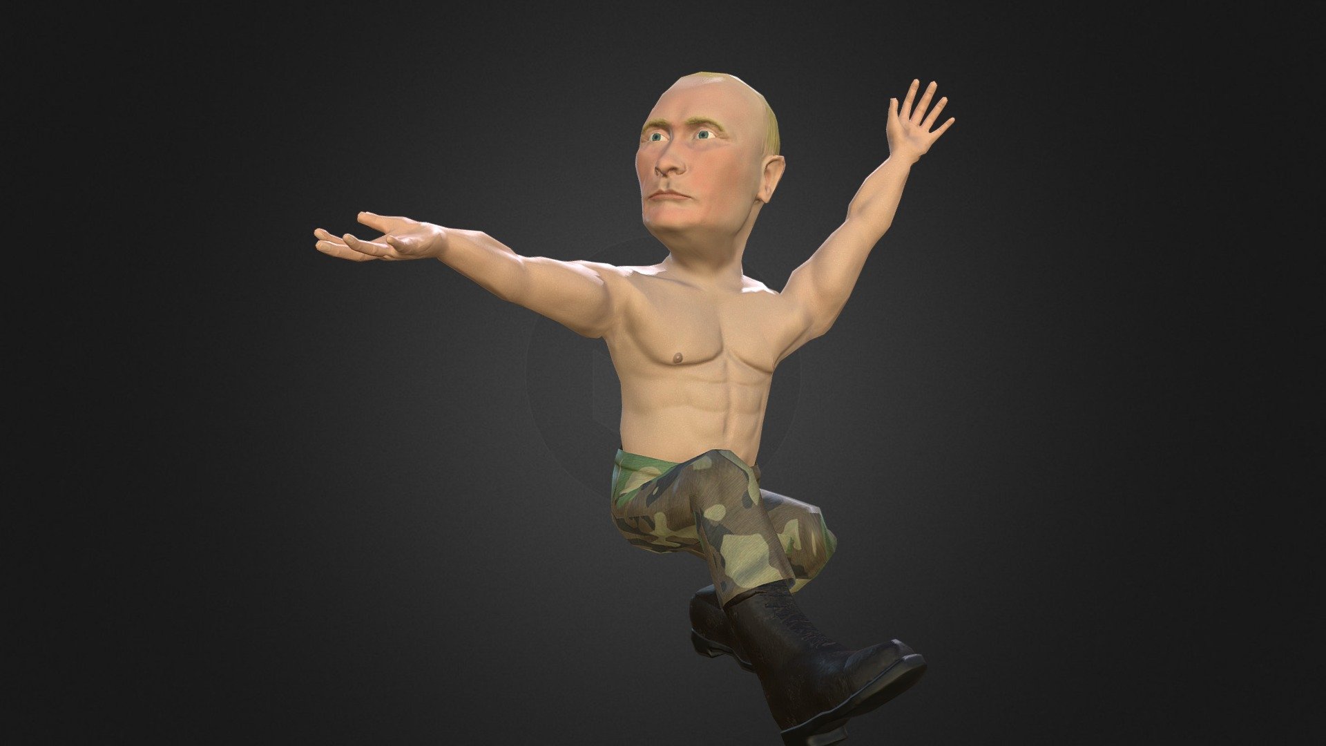 Buy Putin caricature dancing Russian dance 3D Model 