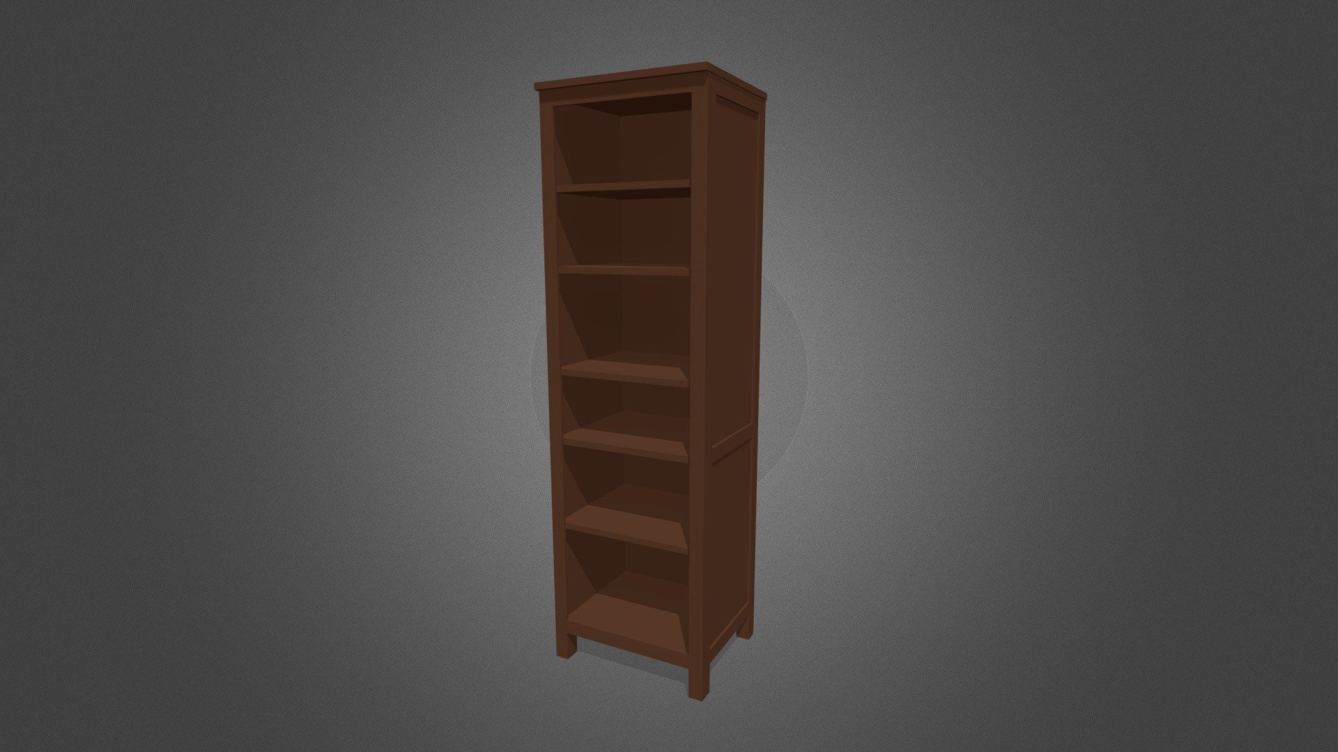 Bookcase bookshelf low poly