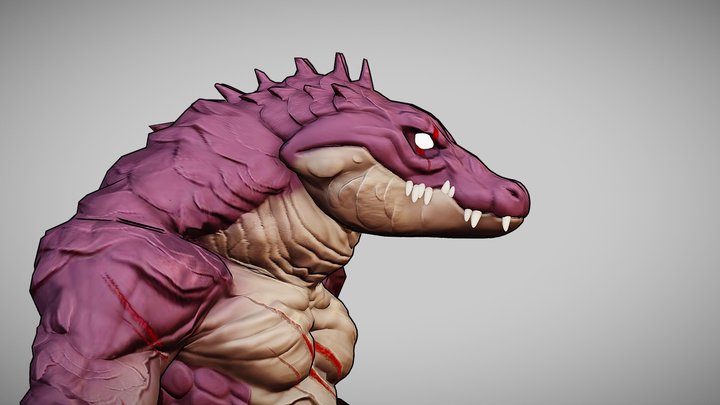 Croc Monster 3D Model