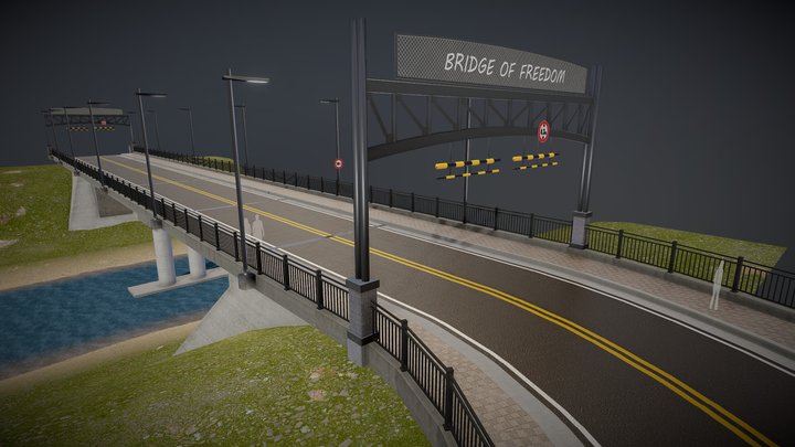 Modular Bridge Series1  " Plate Girder Bridge " 3D Model