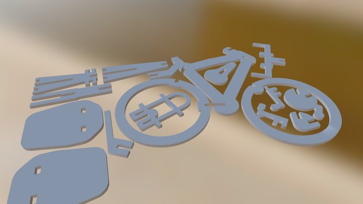 Touring Bike V2 Without Gates 3D Model