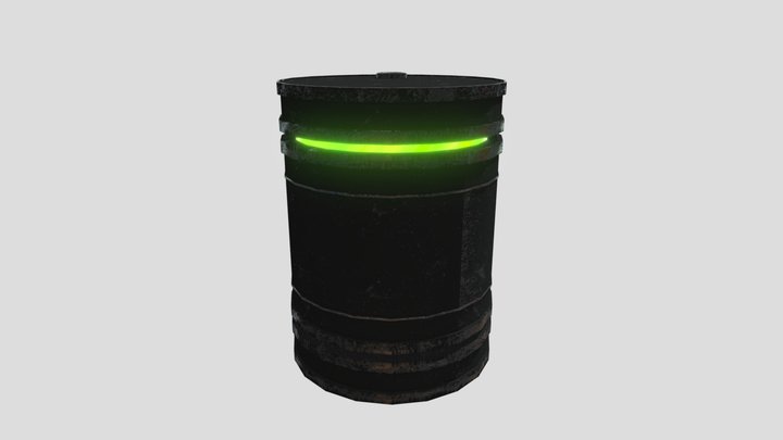 Sci-Fi Barrel 3D Model