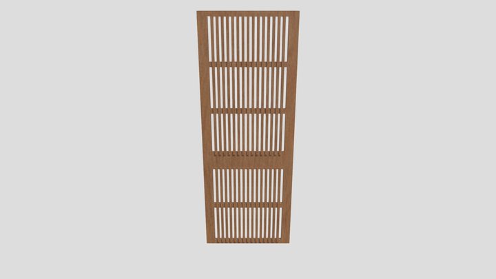 Реечная дверь 3D Model