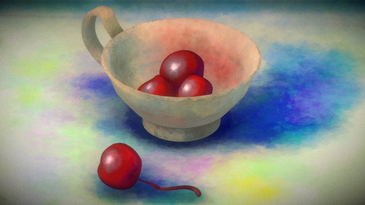 Still Life Cherries - Blender 3D Model
