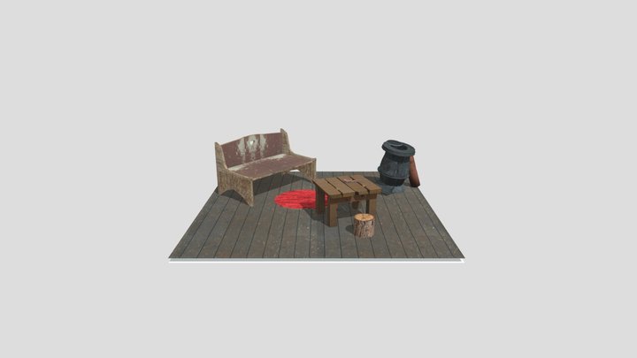 DAE 5 Finished props - Forest Loner 3D Model