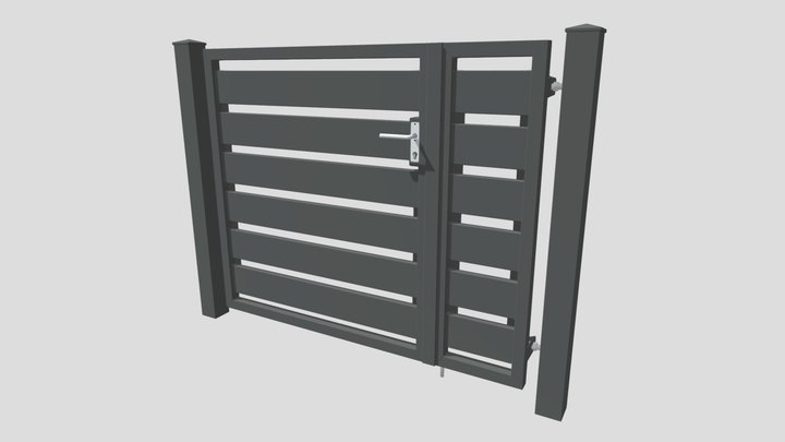 Sichtschutz Zaun - Mehr aus Metall 3D Model