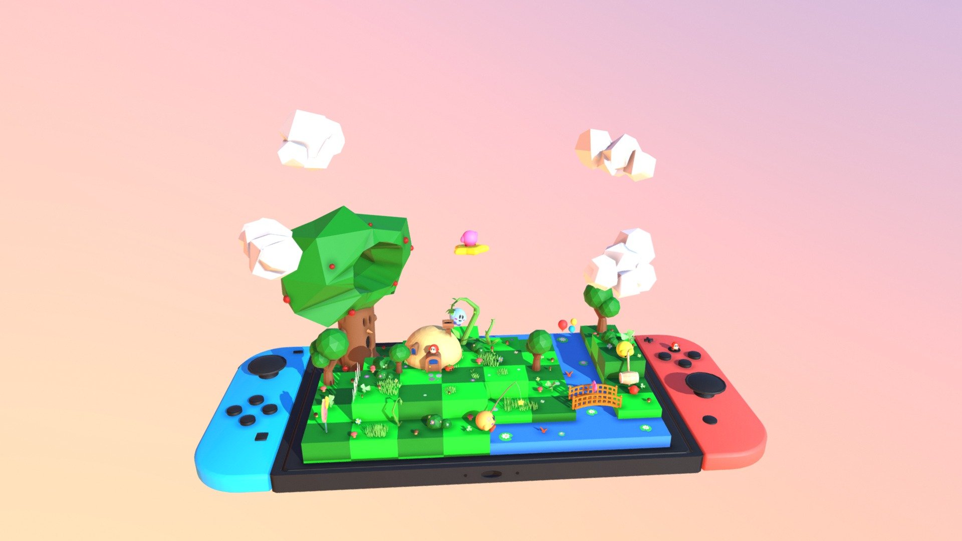 Kirby DreamLand 3D ! - 3D model by ThePineappleGuy (@ThePineappleGuy)  [4cd504c]