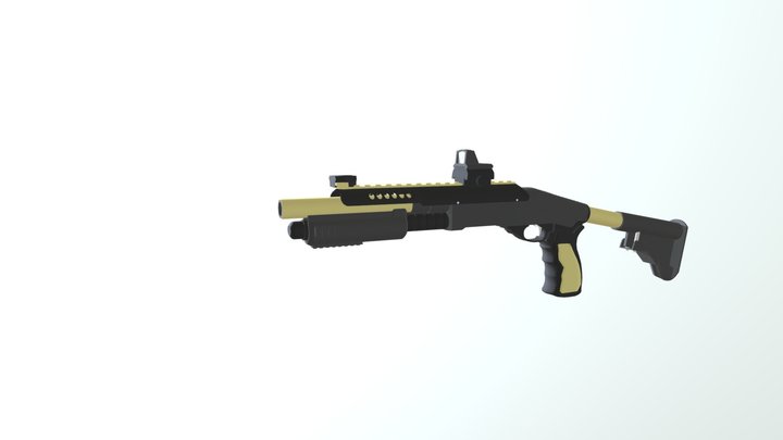 R6 M870 Rigged and Animated 3D Model