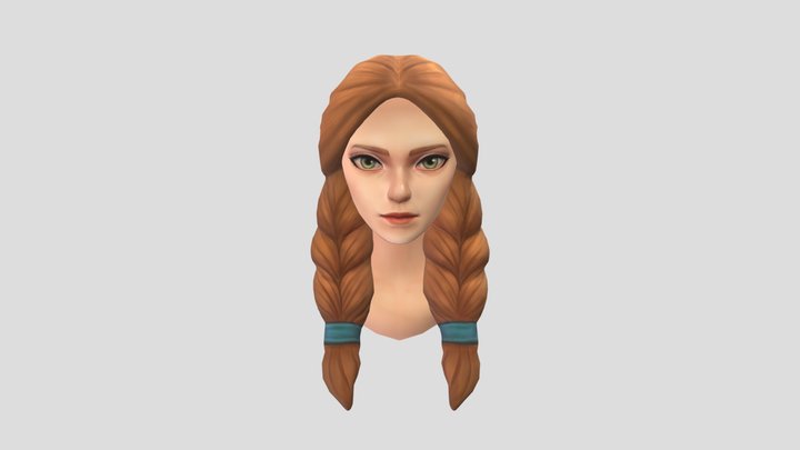 Girl Head 3D Model