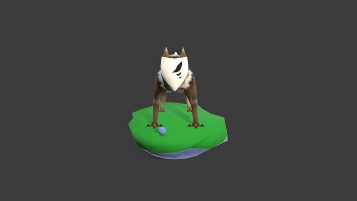 Gryph Game Character 3D Model