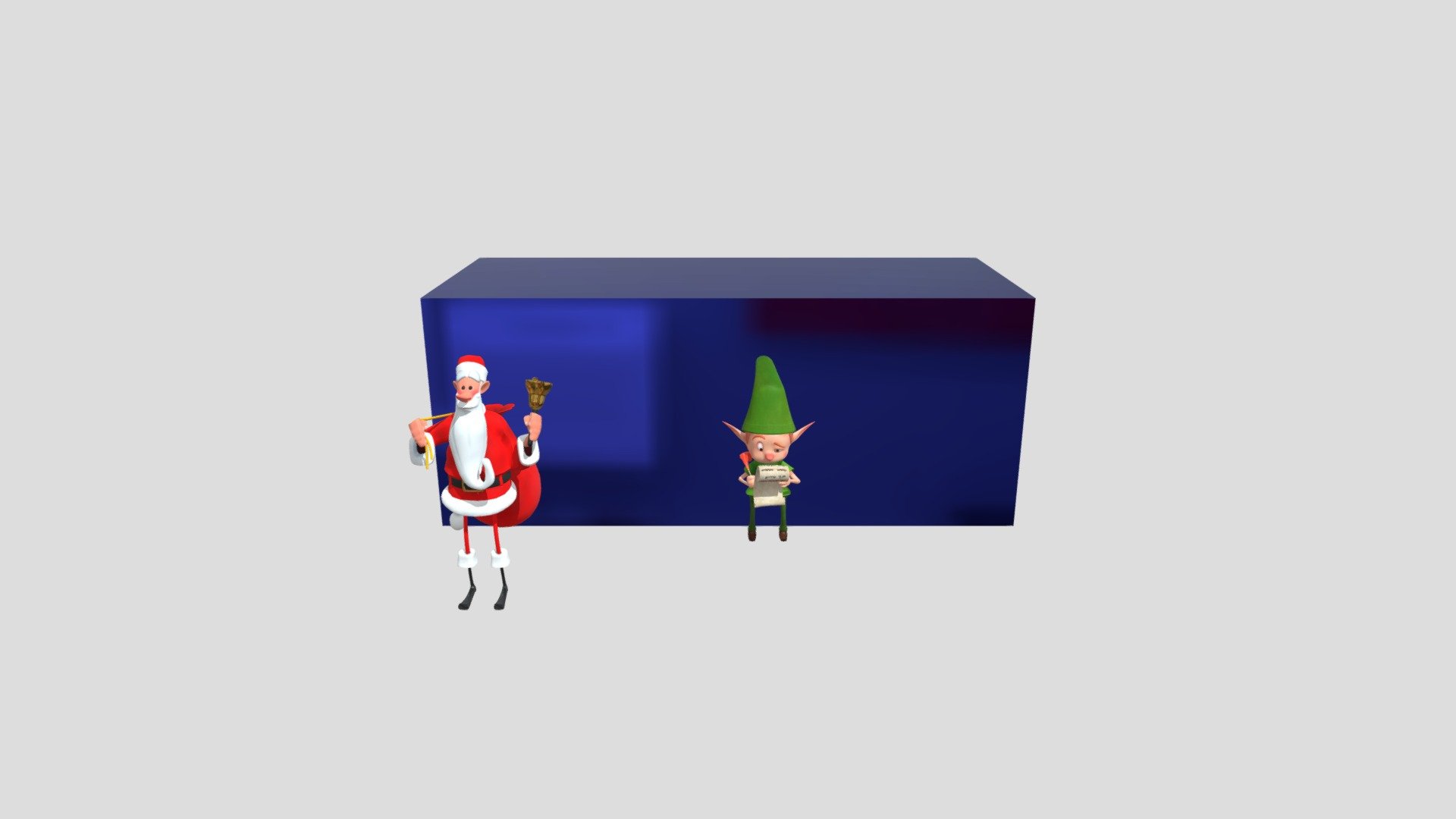 Santa Claus and the elf