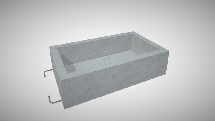 gniazdo betonowe TINES EBS 3D Model
