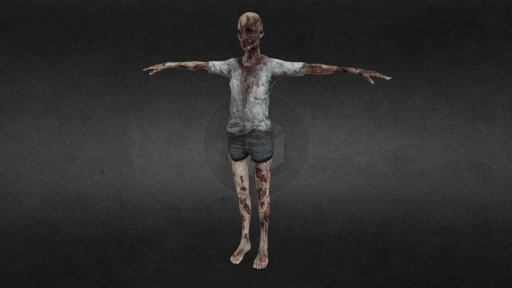 Zombie Woman 3D Model