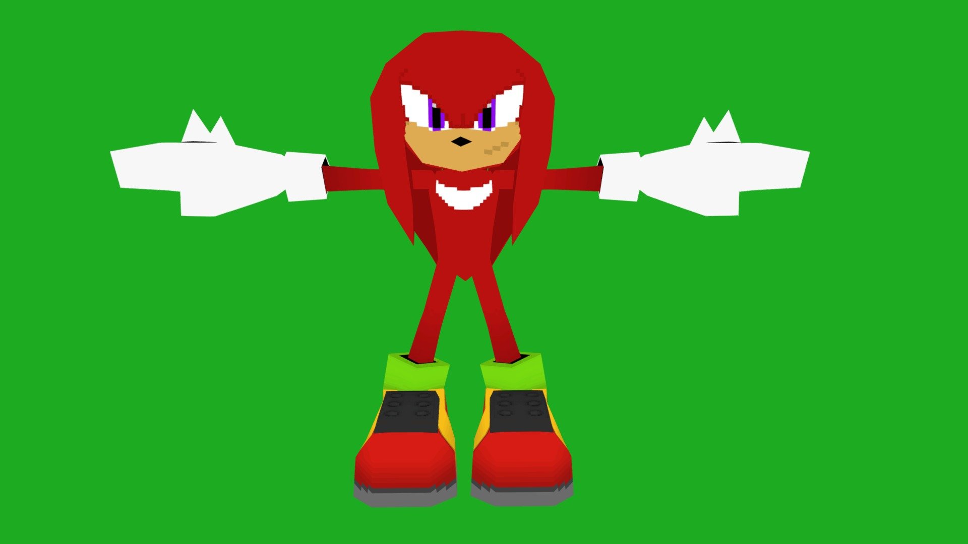 sonic pees on knuckles