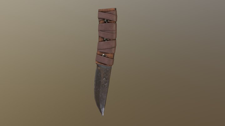 Nordic Hunting Knife (Part of a larger project) 3D Model