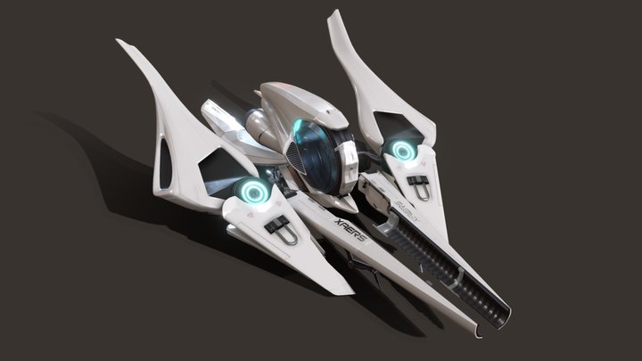 XAERS - Spacecraft (Mid Poly) 3D Model