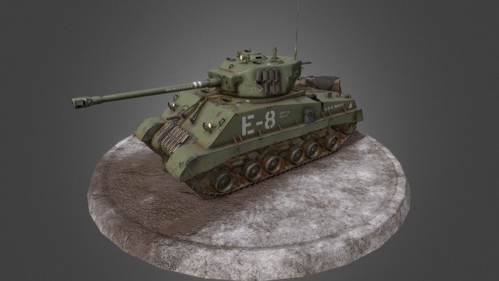 Sherman M4A3E8 "WARHAMMER" 3D Model