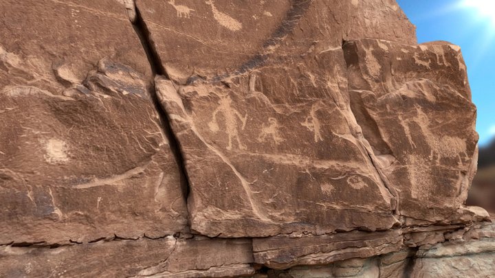 Petroglyph fig.2 - Potash Road - Moab, Utah 3D Model