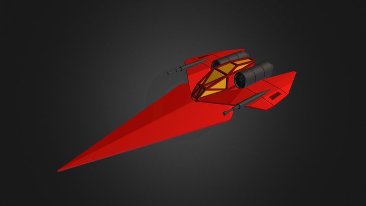 Player Character Spaceship 3D Model