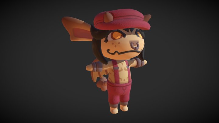 Ivy Deadlock in Animal Crossing style 3D Model