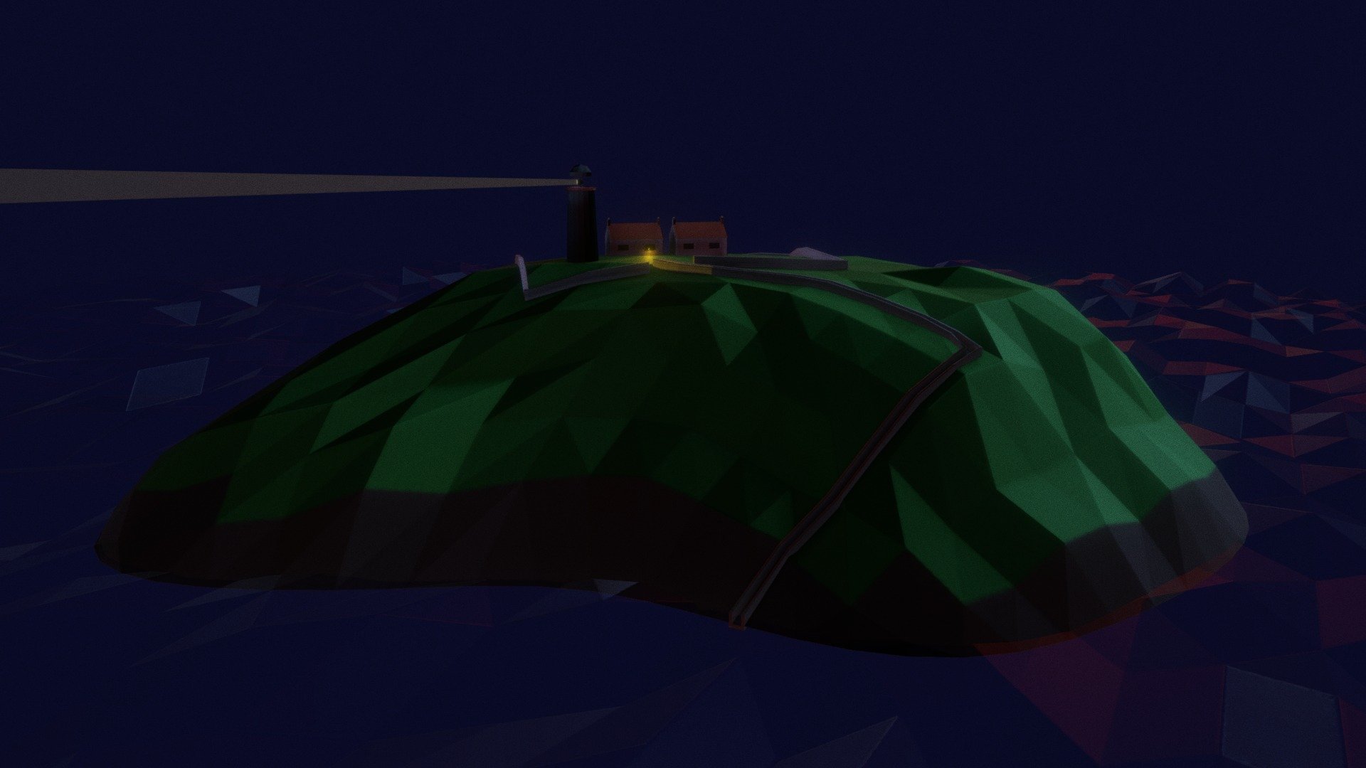 Ballycotton lighthouse - low poly