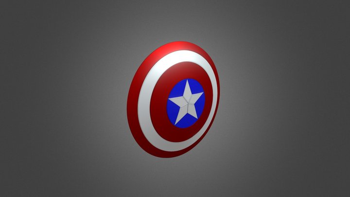 Captain America Shield 3D Model
