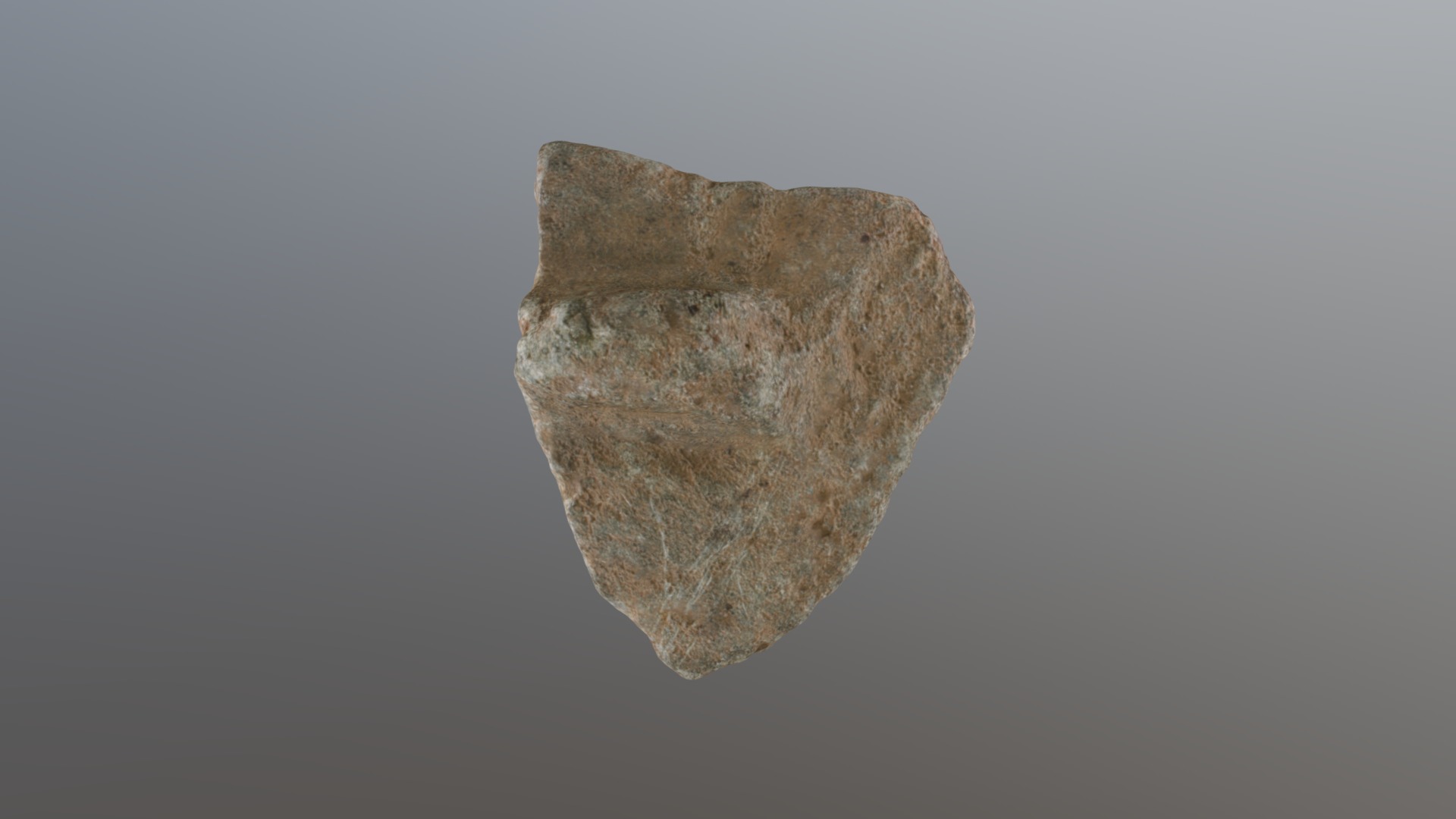 Soapstone bowl fragment with handle 3D model by Warren Wilson College