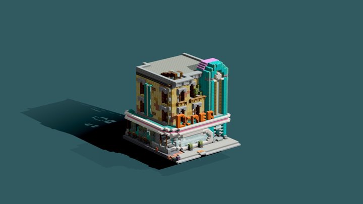Lego Modular: 50s Diner 3D Model
