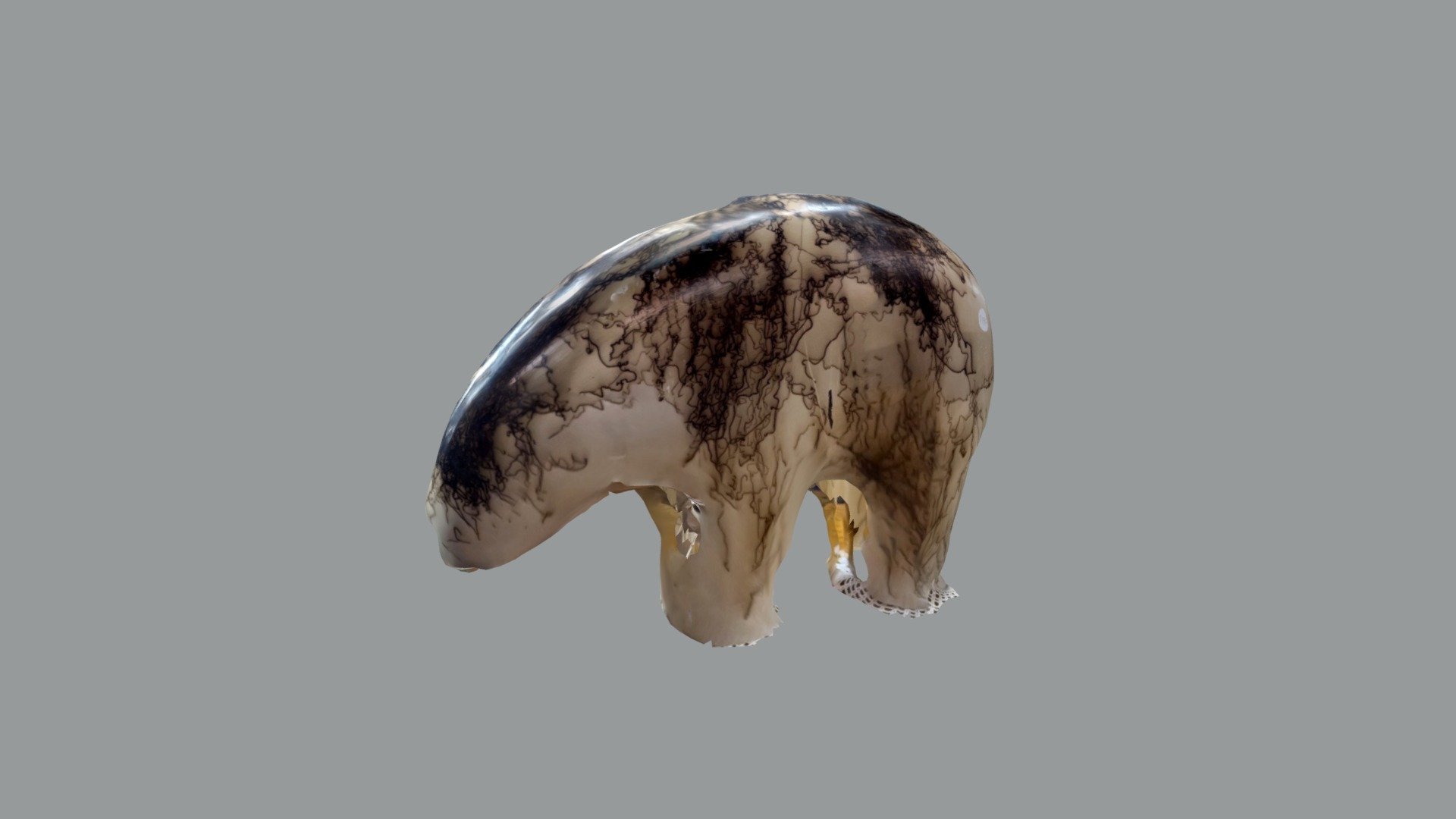 Horse hair polar bear model