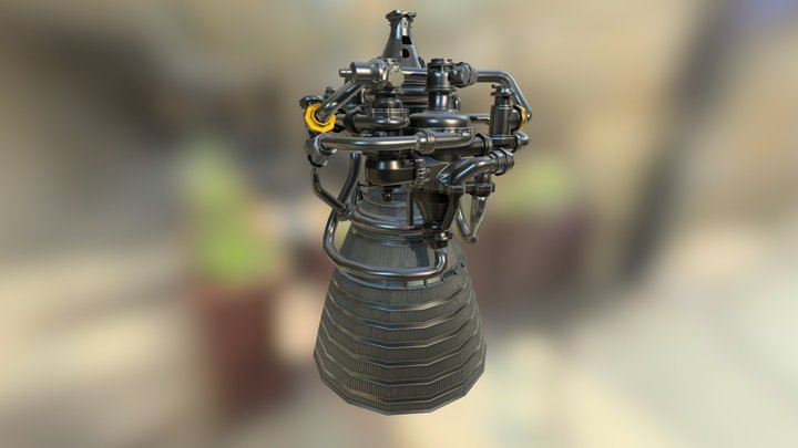 RL-10 Rocket Engine 3D Model