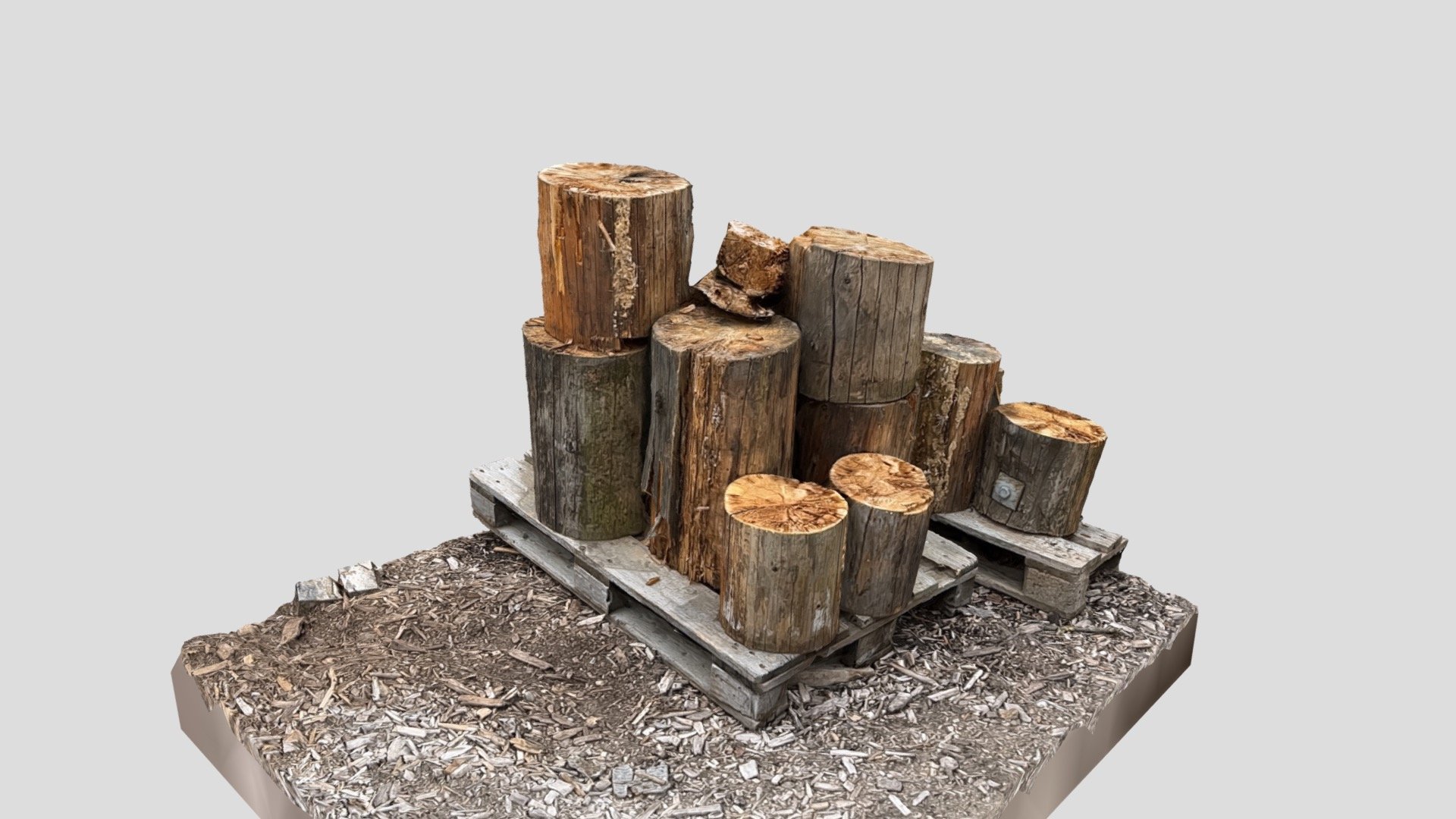 Pile of tree stumps