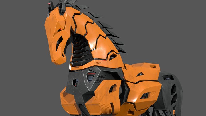 Sci-Fi mech horse 3D Model