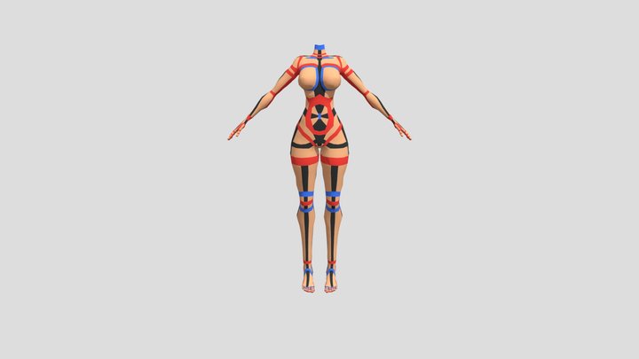 Stylized Female Base Body 3D Model