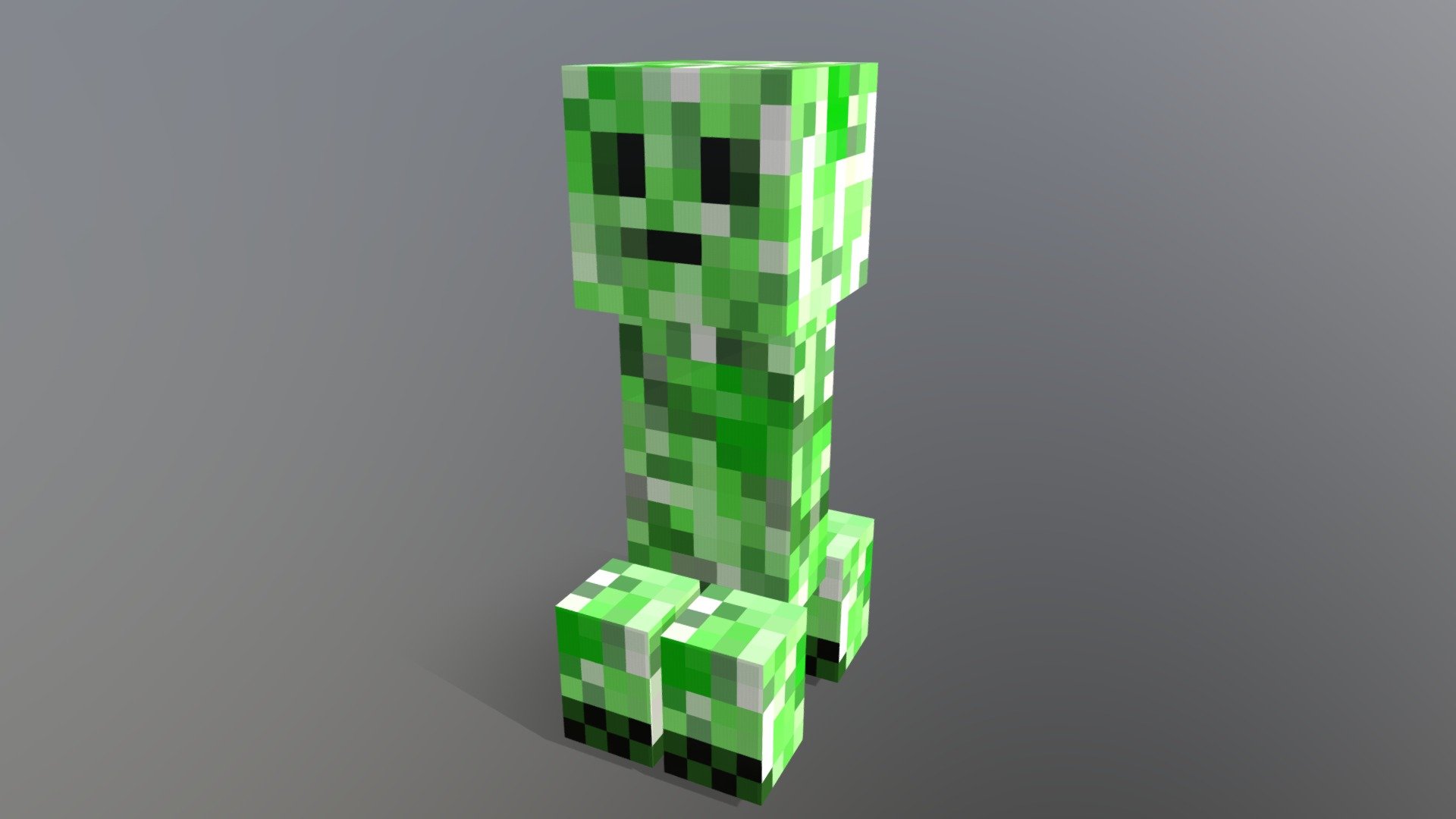 3D model Minecraft Creeper VR / AR / low-poly