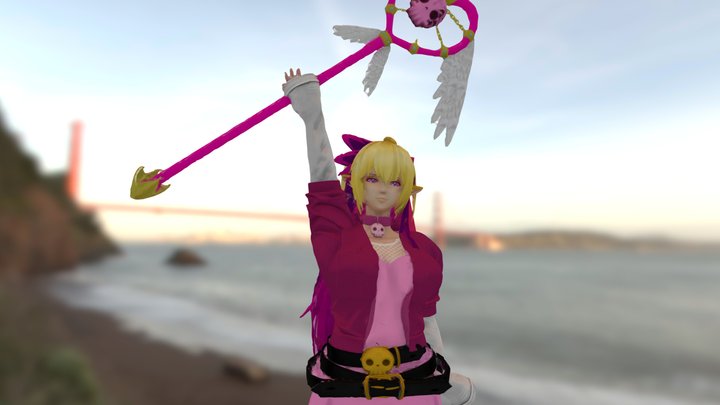 Magical Elf Girl Avatar, Second Life 3D Scan