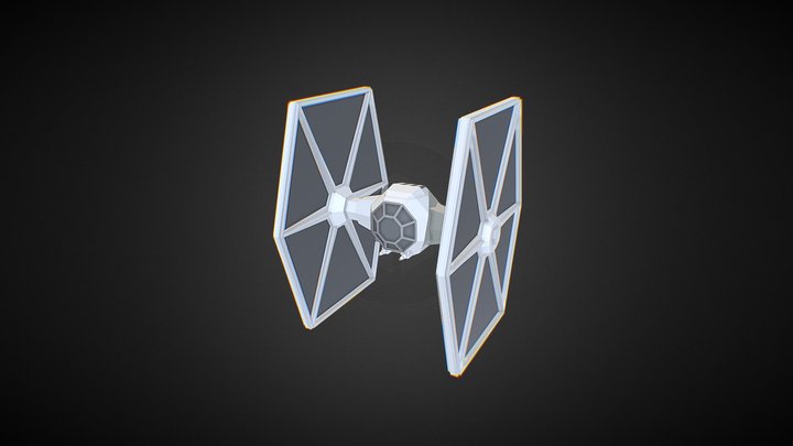 Low Poly Tie Fighter Star Wars 3D Model