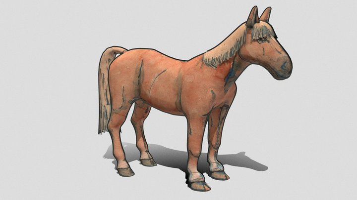 Cartoonish Horse – Gratis 3D-model STL
