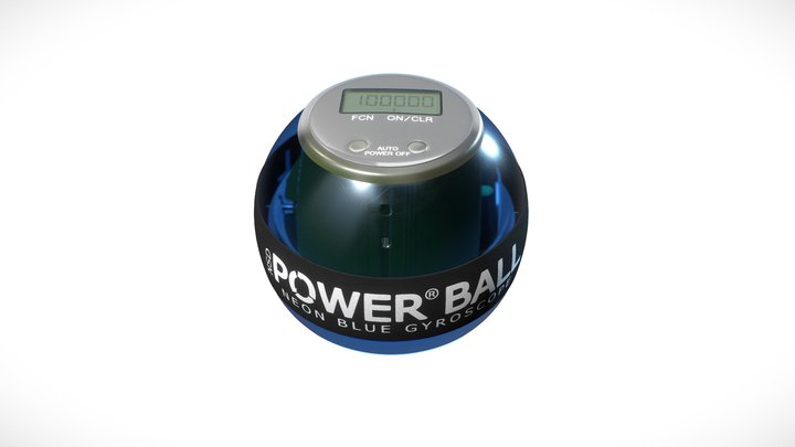 Powerball Neon Blue 3D Model